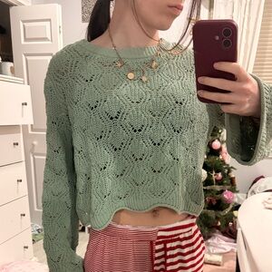 Green Knit Sweater